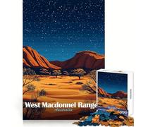 West MacDonnell Ranges, Australia Puzzle da 1000 pezzi per adulti e adolescenti Allenamento mentale Tempo libero consapevole Taglio uniforme Compleanno Sorpresa (50x75cm)