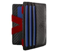 WEST® - Portafoglio Magic Thin con tasca per monete, carbone-rosso, with coin pocket, Portafoglio RFID