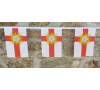 West Riding of Yorkshire Flag Bunting - 6 m con 20 bandiere