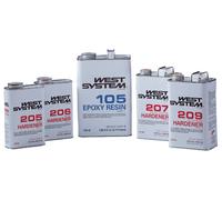 West System Resina Epossidica 105 1 kg - 5 kg - 25 kg+ indurente 205 206 207 209