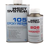 West System resina epossidica 105 + Indurente lento 206 1,2 kg