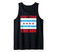 West Town Chicago Illinois Flag Loop 773 312 Deep Dish Pizza Canotta