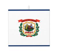 West Virginia Bandiera Stampe Piano di Lavoro Cucina Tappetino assorbente assorbente e antiscivolo per stoviglie Lavello da cucina