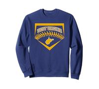 West Virginia Baseball Shield Art WV Travel Team giocatore di palla Felpa