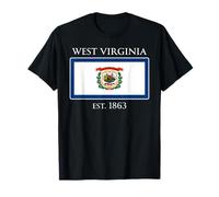 West Virginia Flag 35th US State 1863 West Virginian Maglietta