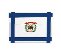 West Virginia Flag - Custodia protettiva in pelle PU per computer portatile da 13 pollici, per MacBook, borsa sottile per computer da viaggio quotidiano