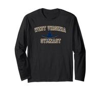 West Virginia Ginnasta Mountain State Athletics WV Ginnastica Maglia a Manica