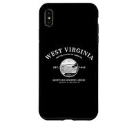 West Virginia GPS Coordinate The Mountain State Est 1863 Custodia per iPhone XS Max
