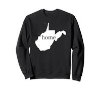 West Virginia Home State Mappa Orgoglio Felpa