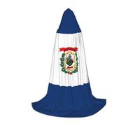 West Virginia - Mantello con cappuccio con stampa della bandiera dello Stato della Virginia Occidentale, per ragazzi e adulti, per Halloween,