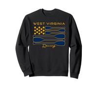 West Virginia Remi da canottaggio bandiera USA stile squadra grafica equipaggio Felpa