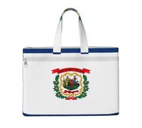 West Virginia State Flag 26 x 38 cm borsa portatile 2 tasche con cerniera grande capacità per documenti - ideale per dy e TravelWork,Stu