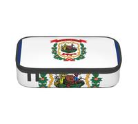West Virginia State Flag - Astuccio per cancelleria, con cerniera, per ragazzi, ragazze, studenti, scuola, Nero , Taglia unica, Valigia