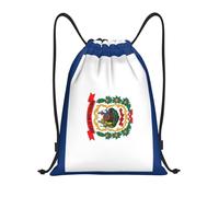 West Virginia State Flag Print Borsa con Cordoncino Sacca con Cordoncino Regolabile Pieghevole Borsa Palestra per Spiaggia Nuoto Vacanze 36X42Cm
