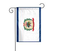 West Virginia State Flag Print Christmas Yard Sign 30,5 x 45,7 cm double face esterno albero di Natale inverno cortile bandiera decorativa