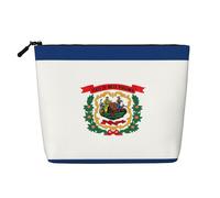 West Virginia State Flag Una borsa da viaggio versatile, ideale per routine quotidiane e viaggi di lavoro, Nero , Taglia unica, Beauty case