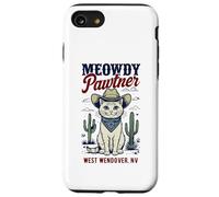West Wendover, NV USA, divertente disegno a forma di gatto Meowdy Pawtner Custodia per iPhone SE (2020) / 7 / 8