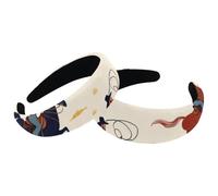 West Wild Cowboys - 2 fasce per capelli imbottite in velluto con motivo cavalli West Wild Cowboy, stile vintage, larghe, antiscivolo, accessori per capelli da donna