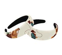 West Wild Cowboys - 2 fasce per capelli imbottite in velluto, stile retrò, vintage, spesse, antiscivolo, larghe, accessori per capelli da donna