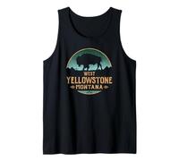 West Yellowstone Montana MT Buffalo Bisonte Canotta