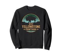 West Yellowstone Montana MT Buffalo Bisonte Felpa