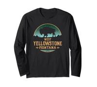 West Yellowstone Montana MT Buffalo Bisonte Maglia a Manica