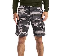 WestAce - Pantaloncini cargo da uomo, stile combat, in cotone 100%, con 6 tasche, modello chino, per l'estate, da lavoro, sicurezza, essenziali, a mezza gamba, 32-44, Grigio mimetico., 60