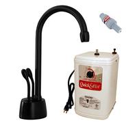 Westbrass Develosah A272HFP-62 Dispenser di acqua calda e fredda a 2 manici con serbatoio di riscaldamento istantaneo, nero opaco