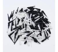 WestCH 200 Pezzi Punte per Freccette in Plastica Freccette Punta Plastica Filettatura 2BA Punta Morbida per Freccette per Bersaglio Elettronico Piccola Estremità Punte di Ricambio(Nero/Bianco)