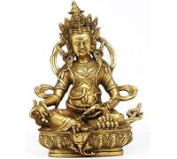 WESTCH Feng Shui Ornamento Dio Indiano della Ricchezza Statua Statuette di Buddha Decorazione per l'Home Office, Attrarre Ricchezza e Buona Fortuna,Giallo