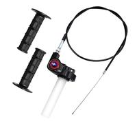 WestCH Gas Rapido Gruppo Acceleratore Alluminio,22mm Manopola Dell'Acceleratore Dell'Acceleratore a Torsione con Cavo 1.2M &1 Paio Manubrio per 50cc-200cc Pit Dirt Quad ATV Bike