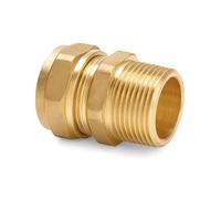 Westco - Adattatore diritto MI, 22 mm x 3/4", connettore filettato maschio a compressione in ottone BG