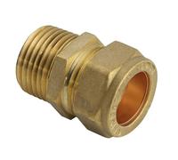 Westco - Adattatore dritto MI Taper da 22 mm x 3/4", compressione in ottone su connettore maschio in ferro BG