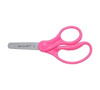 Westcott 15967 Forbici per destrorsi e mancini, forbici classiche per bambini, età 4-8 anni, punta smussata da 12,7 cm, rosa fluo