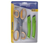 Westcott 2 forbici in titanio e 2 taglierine in ceramica, confezione da 4