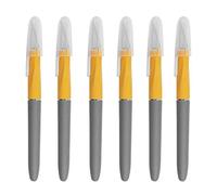 Westcott 30403 00-I - Bisturi Titanium con impugnatura morbida e cappuccio, 6 pz, 13 cm, colore: grigio/giallo
