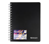 Westcott Blocco a spirale quadrato A5 | 200 pagine Rilegato ad anelli A5 perforato con carta premium 80 g/m² | Blocco note con rilegatura a spirale | E-730891 00