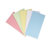 Westcott Cartoncini per Moderazione 200 Pezzi Colori Pastello Assortiti | Schede Robuste 190 g/m² | Formato 10,5 x 20 cm Ideali per Workshop, Seminari e Valigette per Moderazione | E-733324 00