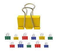 Westcott Clip in metallo, 19/25/32 mm, colorato, rosso, verde, giallo, blu