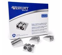 Westcott Doppio Foro Temperamatite - Metallo Zeppa Design - Scatola Di 20 -