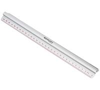 Westcott E-10114 00 Righello in alluminio con barra per impugnatura, 30 cm, argento