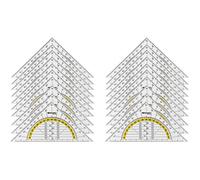 Westcott E-10130 00-I - Squadra geometrica in plastica, 14 cm, 20 pz, trasparente