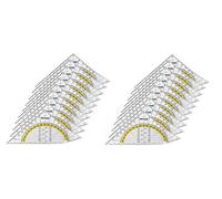 Westcott E-10132 00-I - Squadra geometrica in plastica infrangibile, 14 cm, 20 pz, trasparente