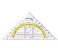 Westcott E-10132 BP-I Squadra geometrica in plastica, infrangibile, confezione da 20, 14 cm, trasparente