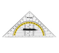 Westcott E-10133 BP-I Squadra geometrica con impugnatura estraibile in plastica, confezione da 20, 14 cm, trasparente