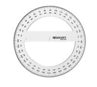 Westcott E-10136 00 Goniometro, circonferenza intera, plastica, 15 cm, trasparente