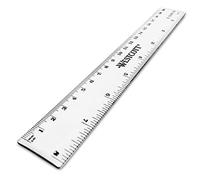 Westcott E-10181 00 Righello in plastica, 20 cm / 8 pollici, scala cm e pollici, trasparente