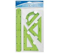 Westcott E-10302 00 Set di righelli flessibili, 4 pezzi, plastica, assortimento
