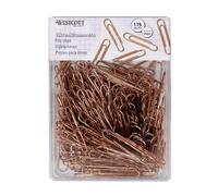 Westcott E-10644 00 - Graffette in rame, 175 pezzi, 50 mm, pratica scatola di plastica, clip di carta per ufficio e casa