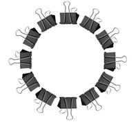 Westcott E-10700 00 - Mollette fermafogli 50 mm, nero 50 mm Nero